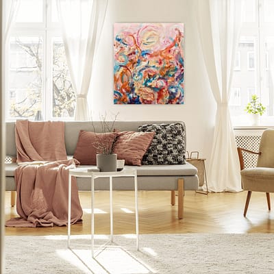 Dancing wild and free – colorful abstract artwork