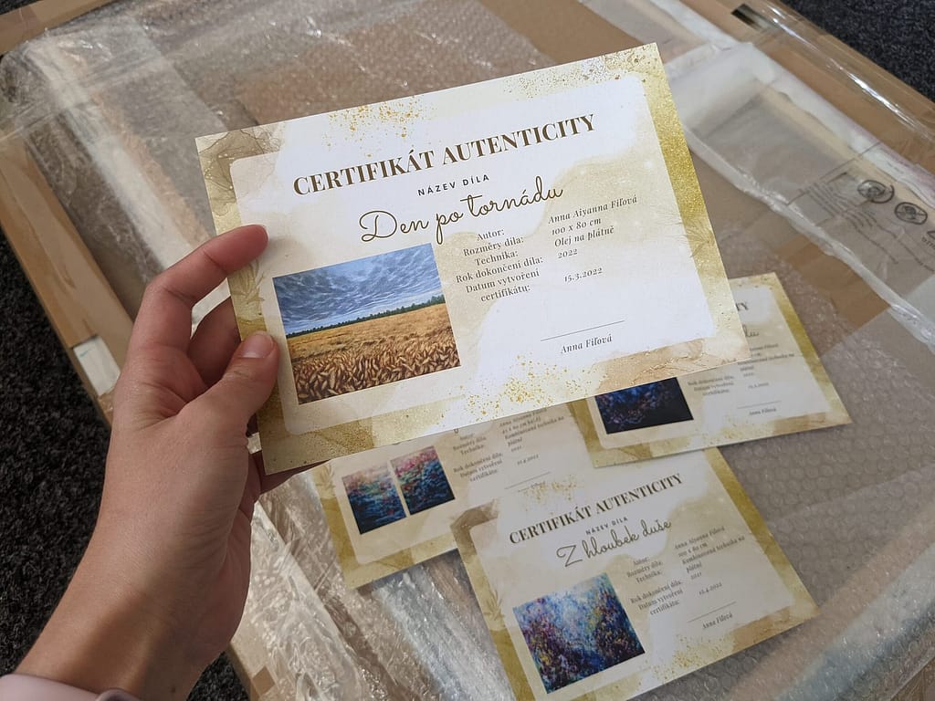 Original paintings with certificate of authenticity