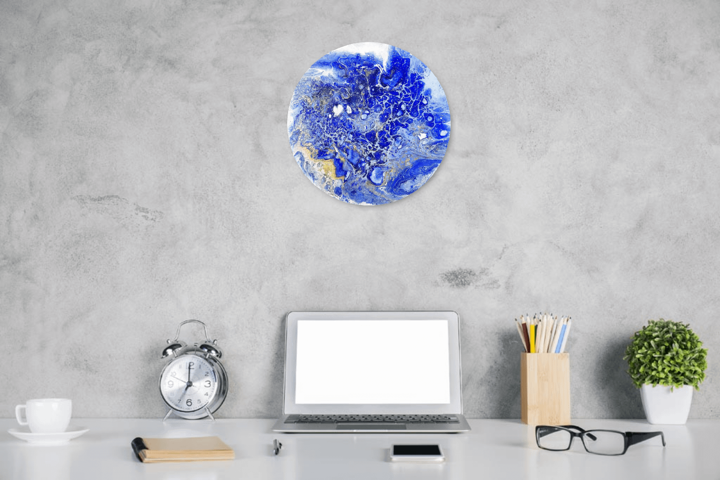 abstract pouring painting