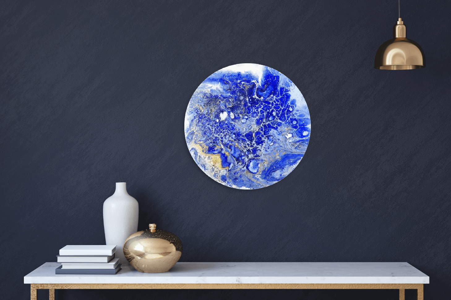 abstract blue water artwork