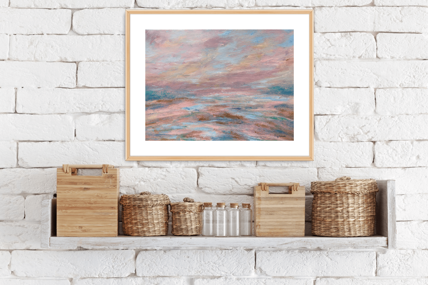 Far ahead - original hand painted artwork, 29,7x21cm