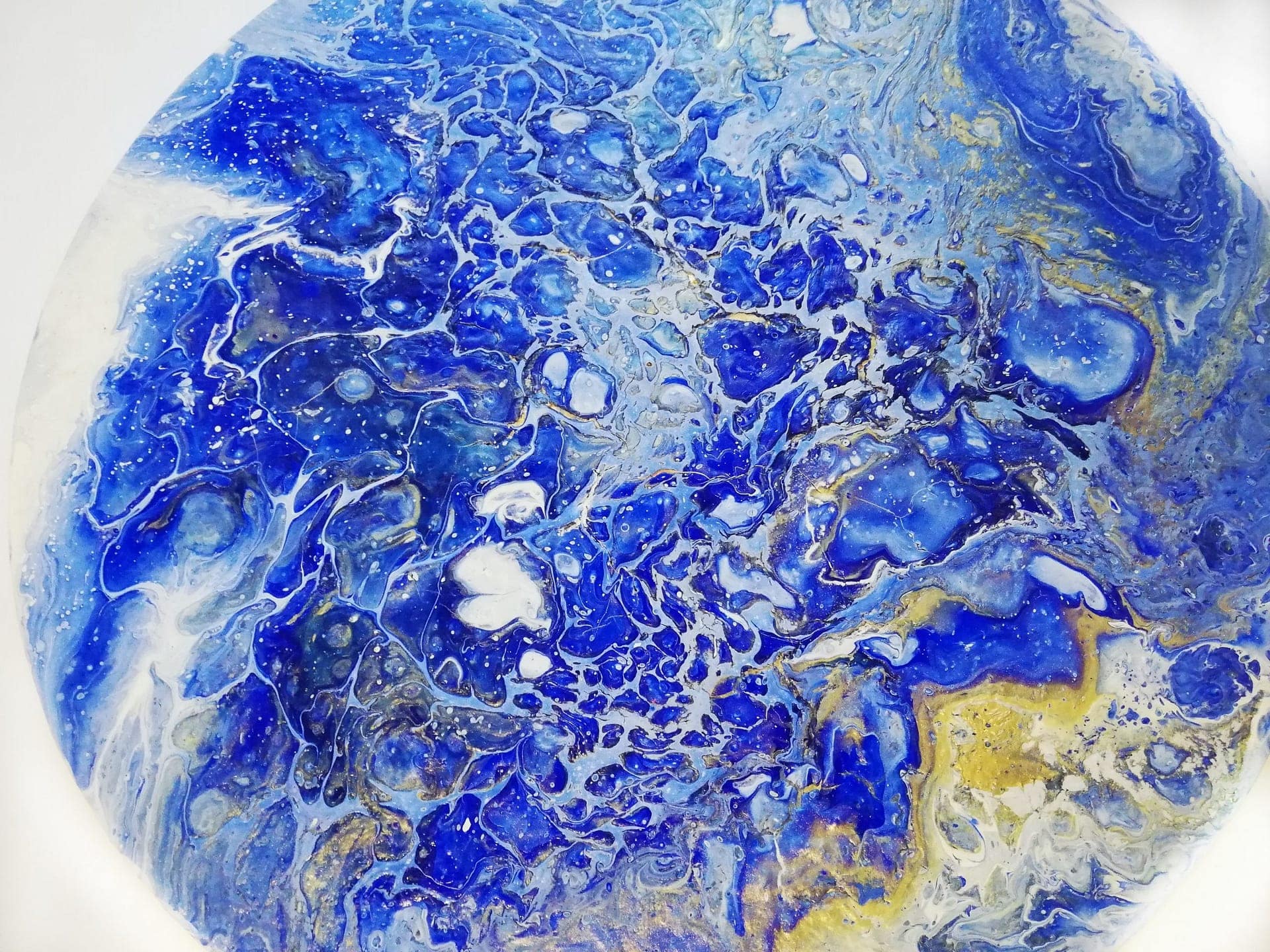 abstract fluid artwork blue planet