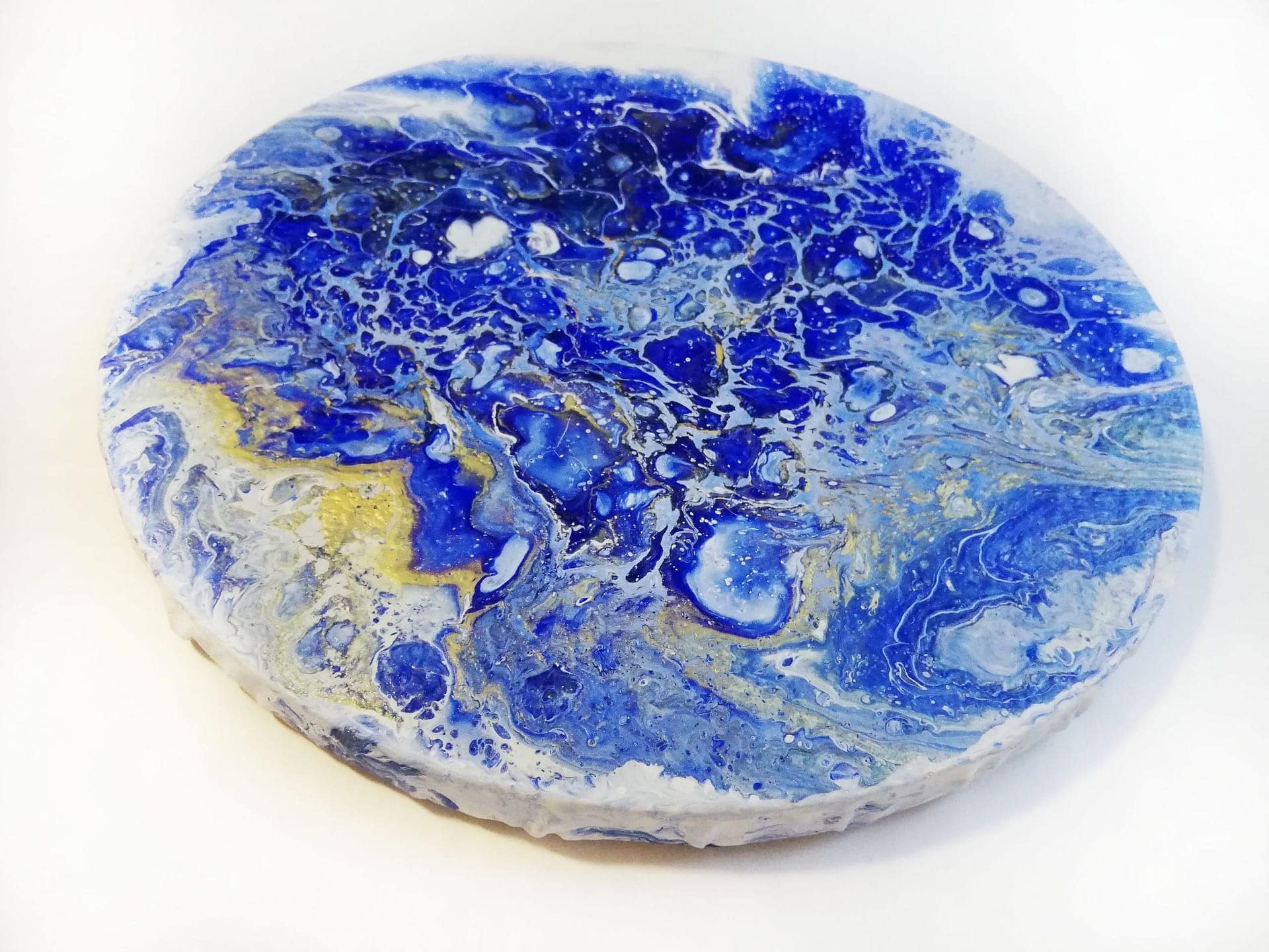 abstract pouring painting Planet earth