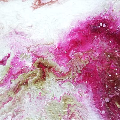 Magenta galaxy – modern abstract painting