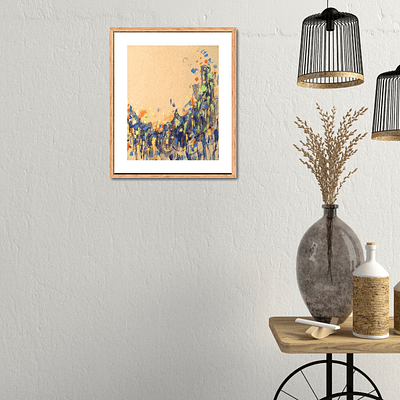 Joyful moon – abstract acrylic painting