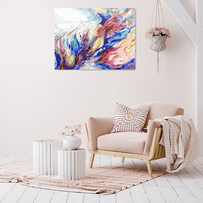 Alchemy – abstract painting on canvas, 90×70 cm