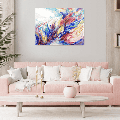 Alchemy – abstract painting on canvas, 90×70 cm