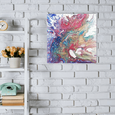 Golden riverbanks – fluid abstract artwork