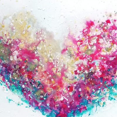 Heart full of love – abstract colourful painting