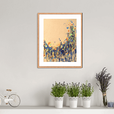 Joyful moon – abstract acrylic painting