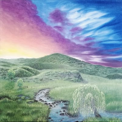 Fascinating sky – original landscape painting