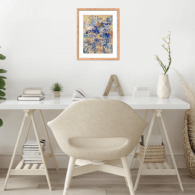 Frosty garden – abstract floral painting
