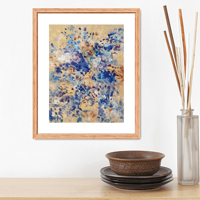 Frosty garden – abstract floral painting