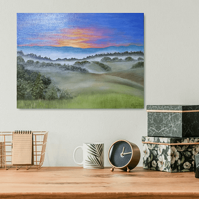 Misty valley – original landscape painting