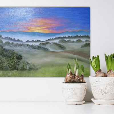 Misty valley – original landscape painting