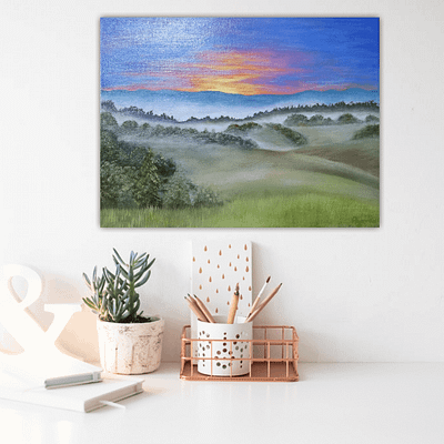 Misty valley – original landscape painting