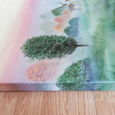 Deer family – original landscape painting