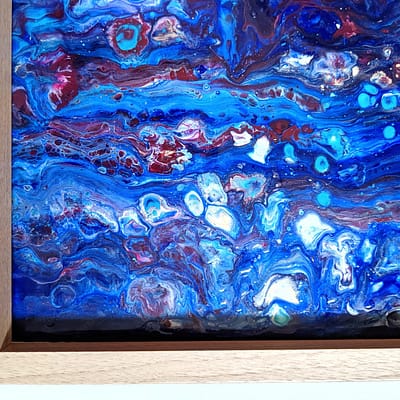 Flowers in the pond – abstract resin painting