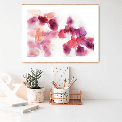 Original ink painting – Pink shades
