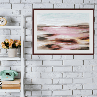 Abstract romantic landscape – painting on paper