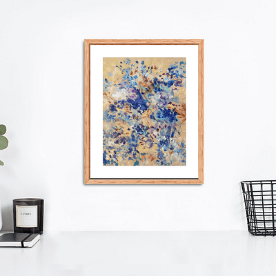 Frosty garden – abstract floral painting
