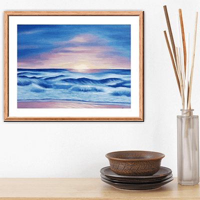 Quiet dreaming – sunset oil painting