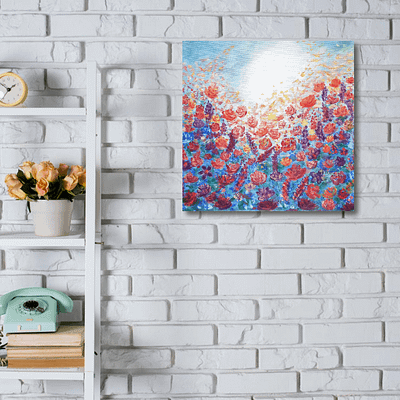 Shine your light through – floral oil painting
