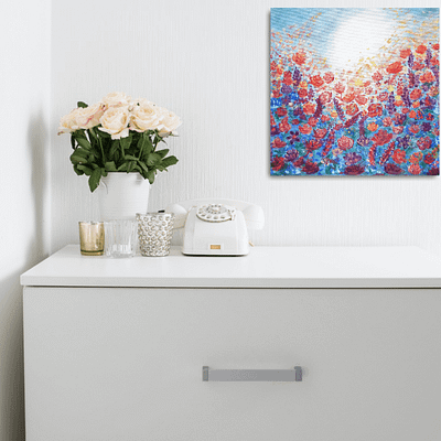 Shine your light through – floral oil painting