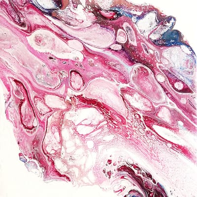 Abstract fluid artwork – Sweet love, 30x30cm