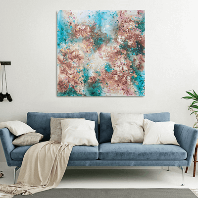 The scent of spring – abstract artwork, 100x100cm