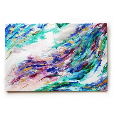 Untamed – Purple and green abstract painting