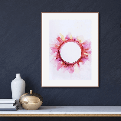 Original ink painting – Optimistic sun