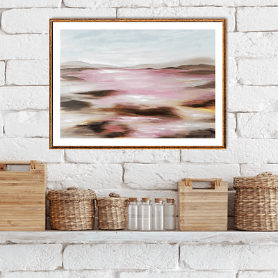 Abstract romantic landscape – painting on paper