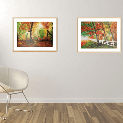Autumn in the forest – original oil painting