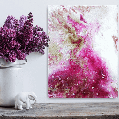 Magenta galaxy – modern abstract painting