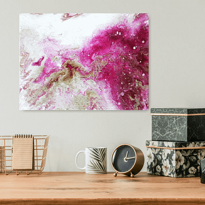 Magenta galaxy – modern abstract painting