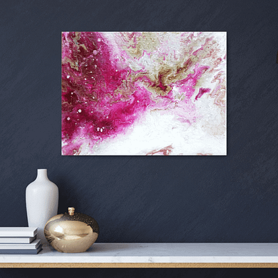 Magenta galaxy – modern abstract painting