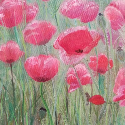 Red poppies – original floral artwork