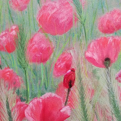 Red poppies – original floral artwork