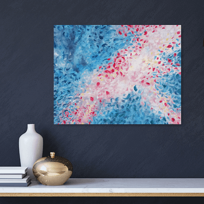 Petals in the wind – abstract painting