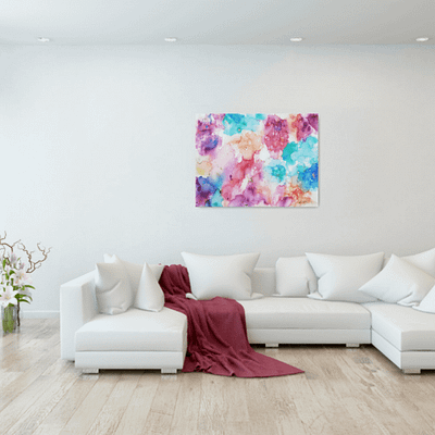 Dreamy world – abstract ink painting on canvas, 80×60 cm