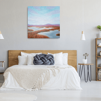 Space for intuition – abstract landscape marsh painting