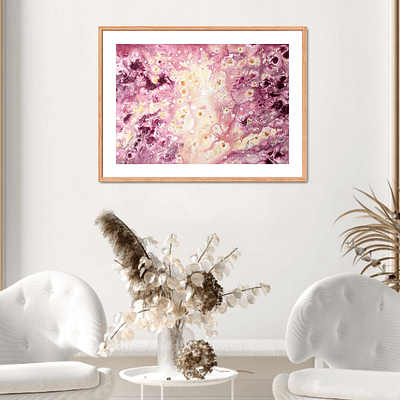 Love worth fighting for – abstract painting on paper, 46×32 cm