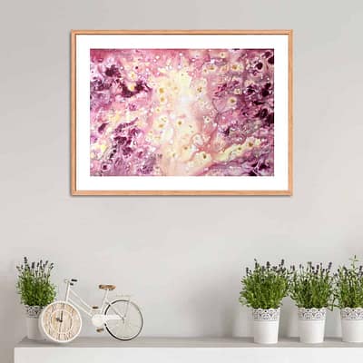 Love worth fighting for – abstract painting on paper, 46×32 cm