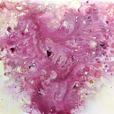 Gentle love – abstract painting on paper, 46×32 cm