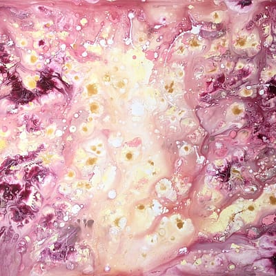 Love worth fighting for – abstract painting on paper, 46×32 cm