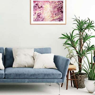 Love worth fighting for – abstract painting on paper, 46×32 cm