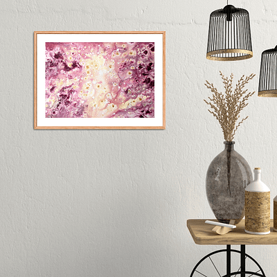 Love worth fighting for – abstract painting on paper, 46×32 cm