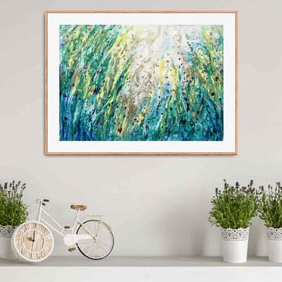 Spring meadow – abstract floral painting