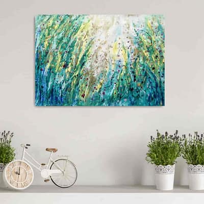 Spring meadow – abstract floral painting